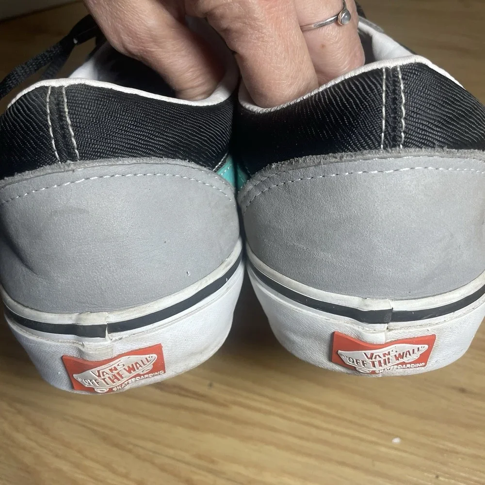 Vans Skate Lucid Old Skool Black Grey Skate Shoes Men 11.5 Suede Leather Canvas